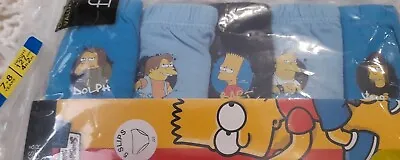 The Simpsons Boys Underwear 5 Slips 7-8 Marks And Spencer • £2.99