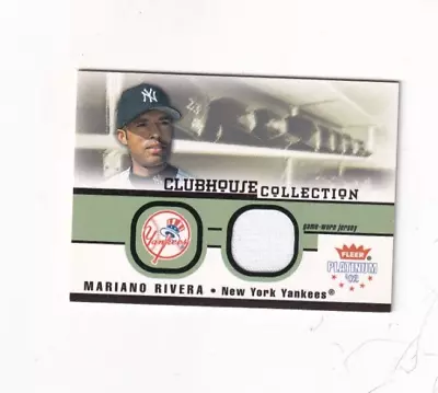 2002  Mariano Rivera Fleer Platinum Gu Jersey Relic New York Yankees • $8.99