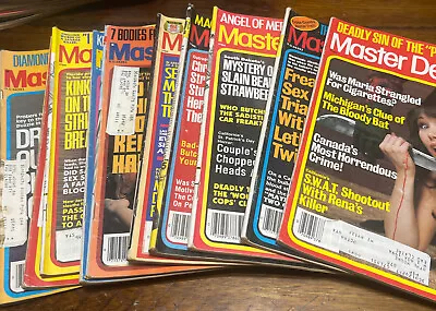 10 Vintage Master Detective MAGAZINES 1970-80s  Various Crime Cheesecake M • $19.99