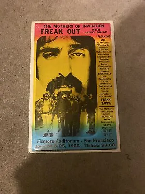 Frank Zappa & Lenny Bruce Poster 1966 At Fillmore • $35