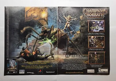 Champions Of Norrath Realms Of Everquest PS1 2003 Double Page Magazine Print Ad • £14.24