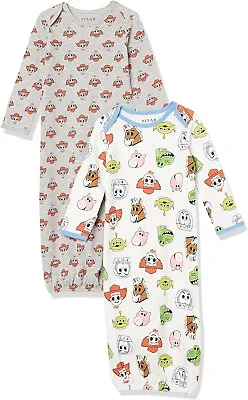 Toy Story Pyjamas Sleep Gown Boys Age 6 Months 2 PACK Blue Grey • £10.99