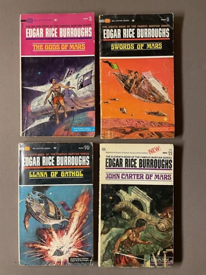 $9.99 • Buy Edgar Rice Burroughs Vintage Paperbacks, Lot Of 4 John Carter Of Mars