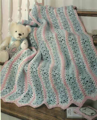 Miles Of Shells Baby Afghan Nursery Decor Crochet Pattern Instructions • $2.50