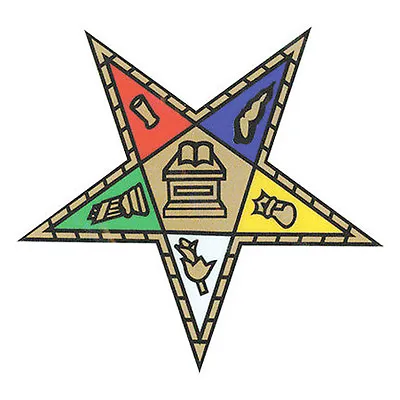 Order Of The Eastern Star Car Sticker Decal - Masonic Car Emblem Cut OES Star • $7.99
