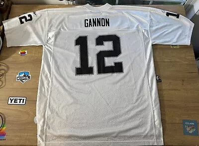 VINTAGE Rich Gannon Oakland Raiders Football Jersey White Reebok Adult 2XL Mesh • $44.49