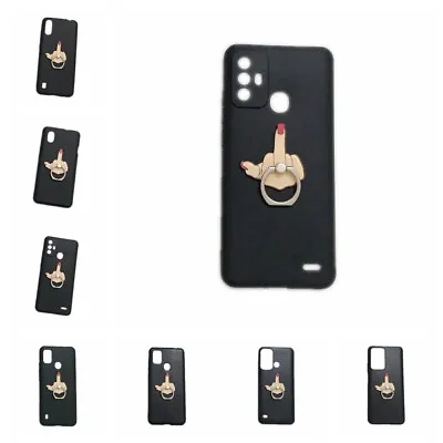 For ZTE Blade A72 A31 A51 A52 A71 Optus 3D Middle Finger Holder Soft TPU Cover • $9.23