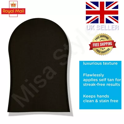 Self Tanning Applicator Mitt Glove Streak Free Self Fake Tan Black Soft Washable • £2.95