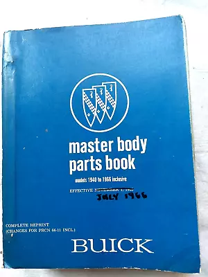 1940-1966 Buick Master Body Parts Book Original Dealer Catalog List Manual • $79.95