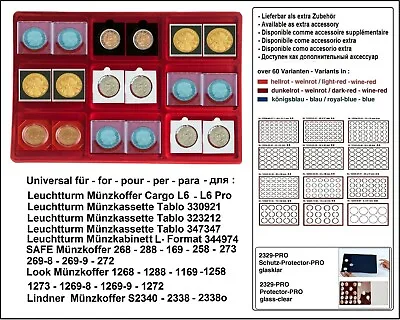Look 12333-9 Coin Trays Red 9 Compartments 62x102 Mm For 18 Safe Coin Holder • £5.30