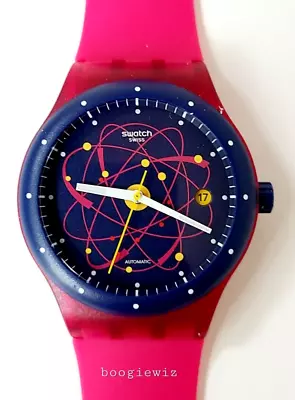 Swatch Swiss Made  Sistem Pink  Atom Automatic Watch  Sutr401 Nib • $129