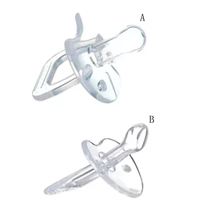 Simple Transparent Safe Silicone Baby Infant Toddler Pacifier Flat Round Nipple! • $0.90