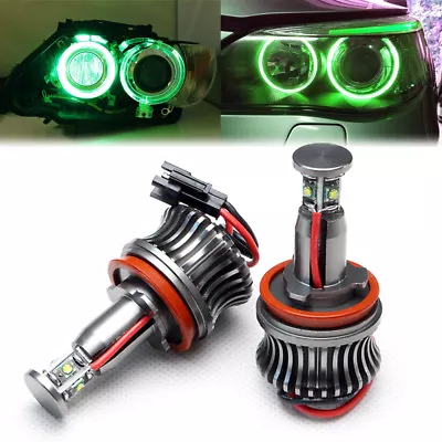 7000K Green H8 LED Angel Eyes Halo Ring Marker Bulbs For BMW E64 E84 X1 X5 X6 Z4 • $39.99