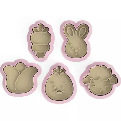 Easter Bunny & Friends Set 1 Cookie Cutter And Embosser Stamp • $26.99