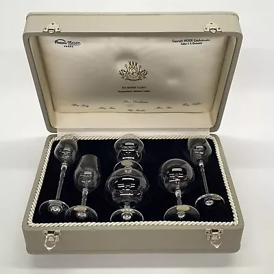 1957 Moser Club's Physiognomical Mini Snifter Toasting Set 6 Glasses With Case • $179.95