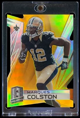 2014-15 Marques Colston Spectra Gold Prizm Die Cut /10 • $39