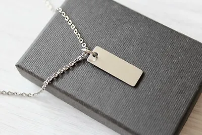 Boys Compact Dog Tag Necklace With Free Personalised Engraving • £9.95