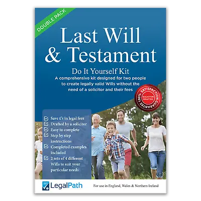 £19.99 • Buy Double Pack Last Will & Testament DIY Will Kit - 2022/23 Version - LegalPath