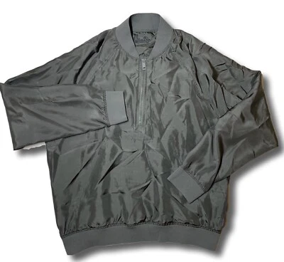 $299.25 • Buy $800 Bally Gray 100% Habotai Silk Half Zip Top Size 4XL, Made In Italy