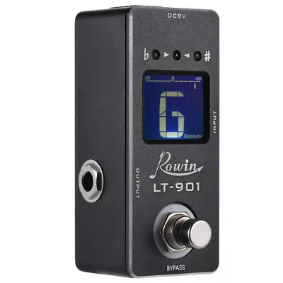  Chromatic LCD Guitar Tuner Pedal Effect True Bypass Black R0R7 • $28.49