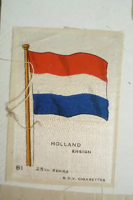 £4.99 • Buy BDV Cigarettes Silk FLAG HOLLAND ENSIGN FLAG 25th Series (68mmx48 Mm)