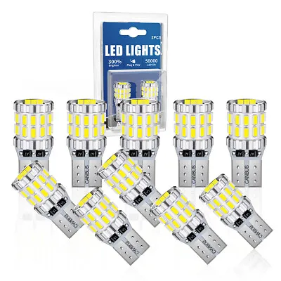 10X AUIMSOCO T10 2825 194 168 Map Dome License Plate LED White Light Canbus Bulb • $49.99