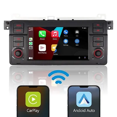 Car Stereo For BMW E46 3 Series CarPlay Android Auto High Power Output Bluetooth • $121.99