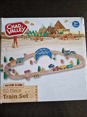 Chad Valley Wooden Train Set 60 Piece Complete. Excellent Condition Age 3 & Over • £20