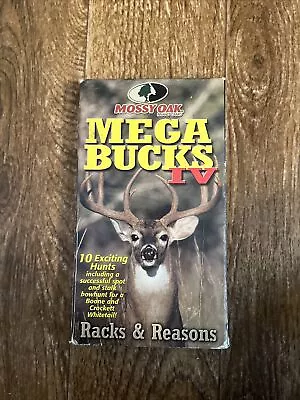 Mossy Oak Mega Bucks IV VHS Tape Pre Owned Deer Hunting Whitetail 10 Hunts • $8