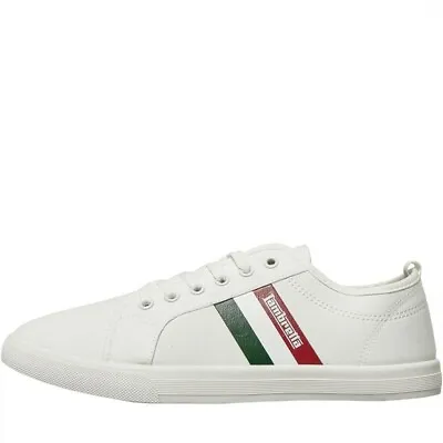 Lambretta Men's Spike Canvas Shoes - White - Size 11 - New With Tags • £15.99