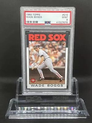 1986 Topps #510 Wade Boggs Boston Red Sox HOF PSA 9 Mint • $19.95