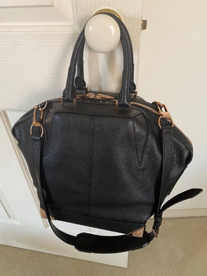 $450 • Buy Alexander Wang “Emile”  Two Way Medium Black Pebbled Leather Bag - Gold Hardware