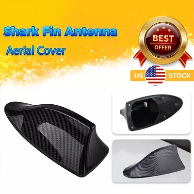Fin Roof Car Antenna Carbon Fiber Shark Radio FM/AM Antena Cover Accessories US • $6.99