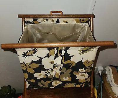 Vintage Folding Knitting/Sewing Tote Basket • $30