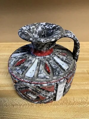 Vintage Italian Abstract Art Pottery Vase 3D Lava Glaze Nice • $24.89