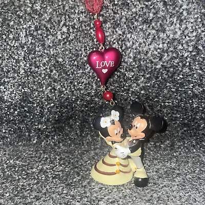 £22.99 • Buy Disneyland Paris Mickey And Minnie Wedding Hanging Ornament, Original Disney