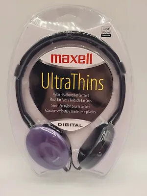 MAXELL Ultra Thins Digital Wired Headphones UT-PU 190247 Purple UltraThins NEW • $14.99