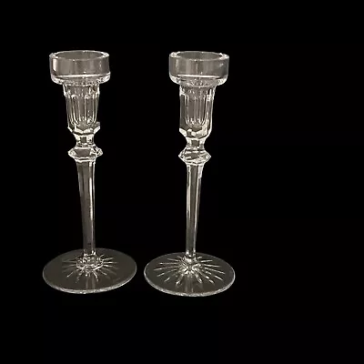 Set Of 2 Vintage RICHMOND By ROGASKA Crystal Glass Candlesticks/Holders EUC • $20