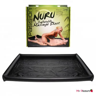 Passion-Nuru-Vinyl-Body-Massage-Couples-Spill-Proof-Inflatable-Border-Sheet   • $79.73