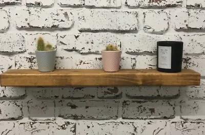  Floating Radiator Shelf Narrow Floating  Shelving Solid Chunky Wood Oak Colour  • £28