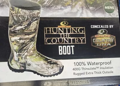 HUNTING BOOTS Men's Mossy Oak Country Boot Waterproof Warm Insulated Size 12 • $69