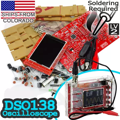 DSO138 2.4  TFT Digital Oscilloscope Kit With Sturdy Case For DIY Arduino Pi TTL • $56