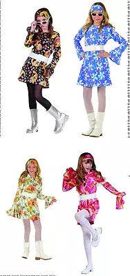 $22.99 • Buy 60's 70's Go Go Girl Retro Hippies Costume 60s 70s Disco Fever Child Costumes 