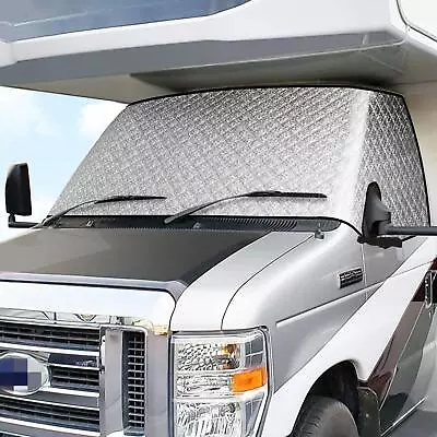 Windshield Sunshade Cover Durable Fittings Visor For RV Snow Motorhome • $38.60