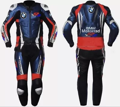 BMW Motorcycle Suit Motorbike Suit Cowhide Leather Bikers Raceing Suit • $325