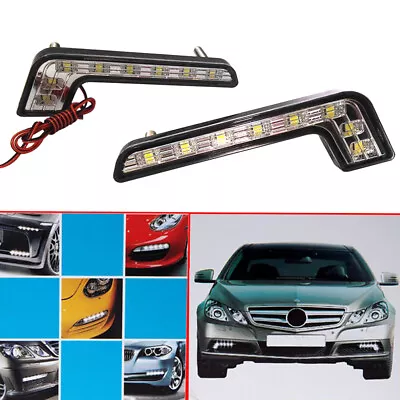 2x Car Daytime Running Light 8LED DRL Fog Driving Daylight White Head Lamp M0Y9 • $14.21