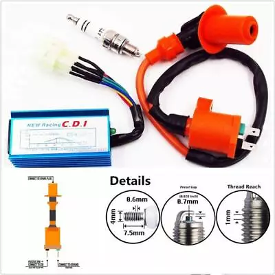 Universal ATV Ignition Coil+CDI+Spark Plug Racing For GY6 50cc 70cc 125cc 150cc • $23.49