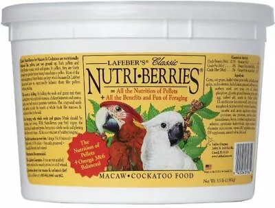 Lafeber's Nutri-Berries Classic Macaw & Cockatoo Food Net Weight 3.5 Lbs • $40.99