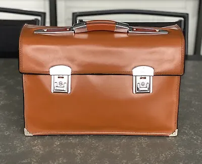 Vintage Leather Doctor Lawyer Briefcase Document Bag Attache Case No Keys • $12