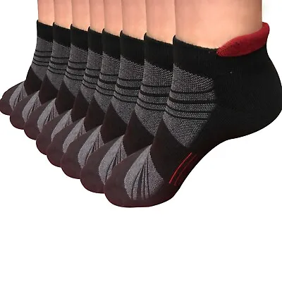 8pair Mens Low Cut Ankle Cotton Solid Athletic Cushion Sport Running Socks 6-12 • $15.99